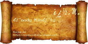Ónody Mihály névjegykártya