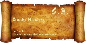 Ónody Mihály névjegykártya